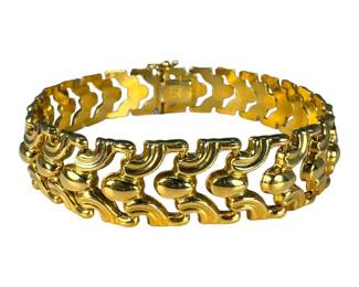 14kt Yellow Gold 14mm Fancy Link Bracelet