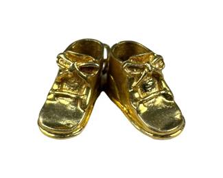 14kt Yellow Gold Baby Bootie Pendant Charm