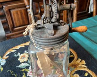 Antique butter churner