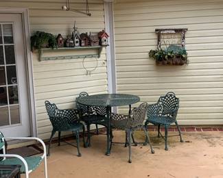 Wrought-iron table and chairs