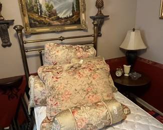 Twin vintage brass bed