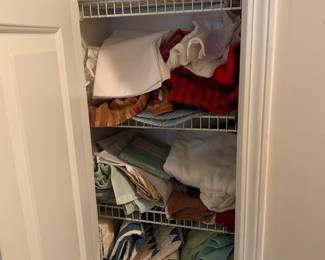 Lots of linens, including many European, vintage and antique