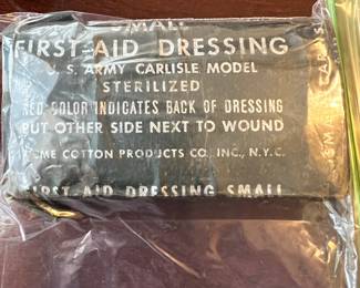 Small First-aid dressing from U.S. Army