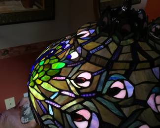 Peacock Tiffany-style lamp