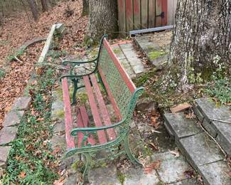 Wrought-iron benches