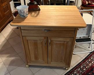 Butcher block cart