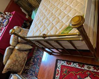 Twin vintage brass bed