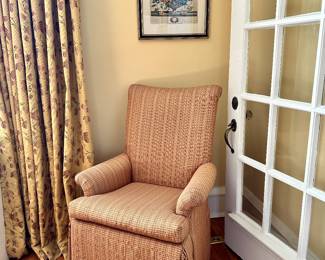 Custom box pleat armchair