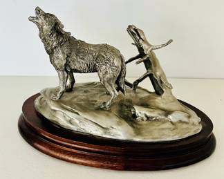 75th Anniversary National Audubon Society Surviving Wildlife Collection "Timber Wolf."