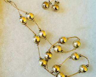 Sterling necklace and earrings