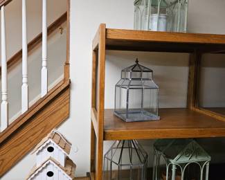 Birdhouses and Stained glass candle holders