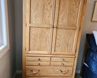 Armoire with shelves