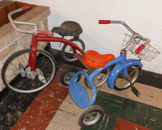 Pair of 1950's Tricycles 