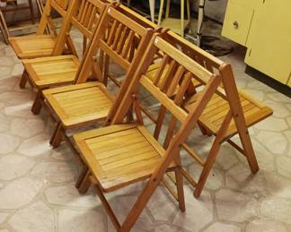 Sample of the Many Oak Folding Chairs Available!