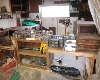 Lots and Lots of Jars and Cans of Screws, Nails, and Bolts!