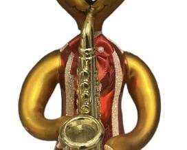 Radko Sugar Bear Sax Ornament