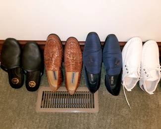 Men's shoes. Johnston & Murphy leather  Tassel Loafers, Stacy Adams Tazewell Tassel Slip-on Navy Loafer, White Italian lace-up driver shoes