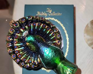 Rochard peacock ornament 