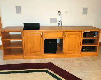 Long media cabinet