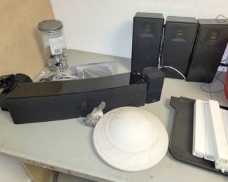 Martinlogan speakers and soundbar. Bose speakers