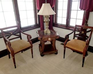 Side chairs and Italian end table (matches coffee table)
