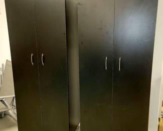 Black storage cabinets