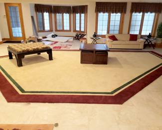 Large abstract floor rug