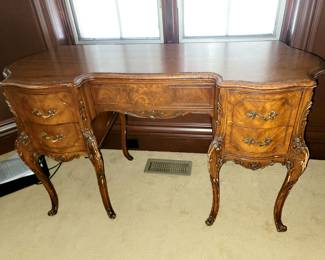 Ornate wood carved desk