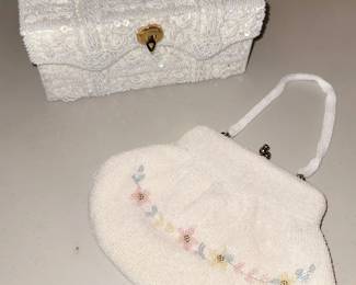 Vintage beaded purses. Upper left - box purse