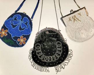 Antique / Vintage micro bead purses