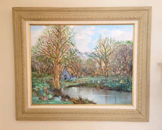 Original framed painting. Signed Burke 75
