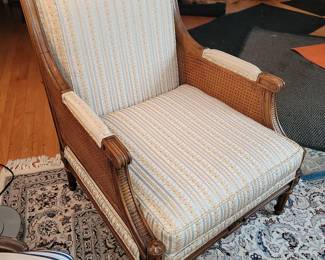 Vintage French Bergére armchair