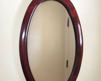 Carved wood mirror