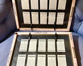 Vintage Players Cigarettes Motor Cars framed cards (back view)