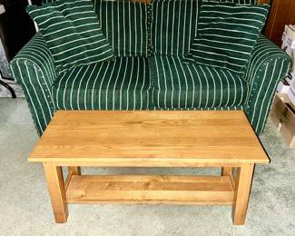 2 seat sleeper (sold), wooden coffee table