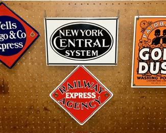 Porcelain signs, reproductions