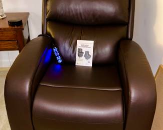 Golden power lift and reclining leather chair