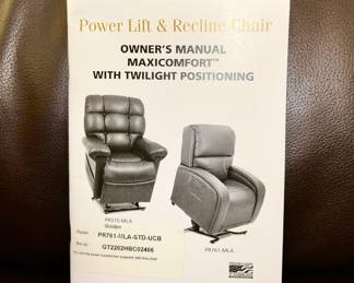 Golden power lift and reclining chair owner's manual