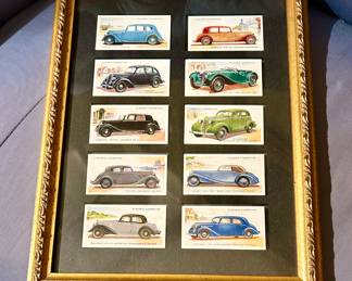 Vintage Players Cigarettes Motor Cars framed cards