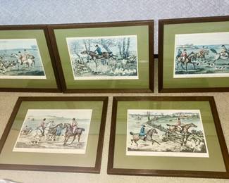 Vintage "Hunting Incidents" prints