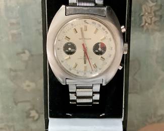 Vintage - WORKING Westclox Men's 41mm 17j SS Mechanical 7733 Chronograph Watch