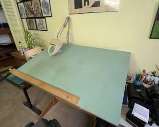 vintage drafting table ane drafting table light