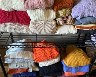 Stacks of Free People sweaters. So soft. So warm. So Cute!!!