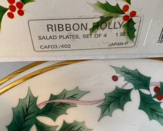 Mikasa Ribbon Holly China set.