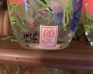 The Danube River navigates through ten countries. This glass was hand made and painted in one of those!