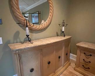 Bassett bedroom furinture -marble top triple dresser