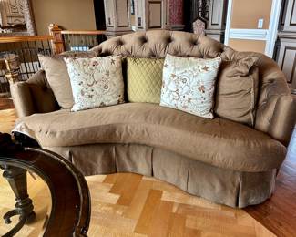 Marge Carson sofa with silk upholstery (there are two)