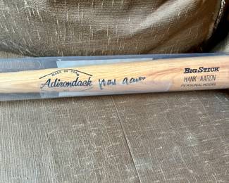 Hank Aaron autographed bat (with certificate)