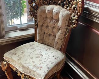4 ornate side chairs