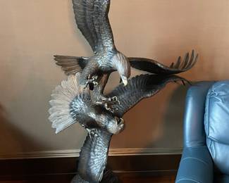 Bronze sculpture over 5’ tall